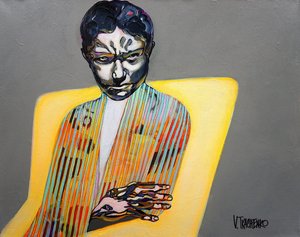 De expressieve gestreepte man
