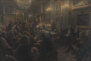 Een Academieraadsvergadering in Charlottenborg in 1904 door Viggo Johansen