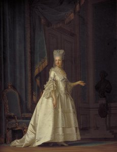 De weduwekoningin Juliane Marie van Denemarken door Vigilius Eriksen