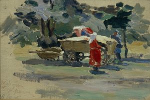 De Doukhobors in Borjomi, 1895 door Viktor Elpidiforovich Borisov Musatov