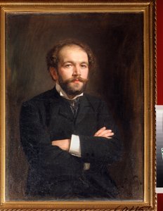 Portret van de componist Nikolai Medtner