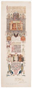 Menu van het feestmaal ter viering van de kroning van Nicolaas II en Alexandra Fjodorovna, 1896 door Viktor Mikhaylovich Vasnetsov