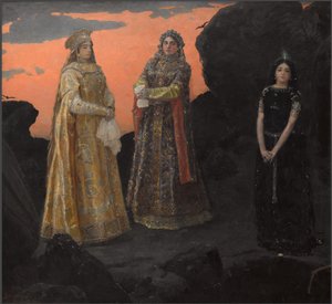 Drie koninginnen van het ondergrondse koninkrijk, 1879 door Viktor Mikhaylovich Vasnetsov