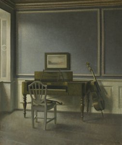 Interieur. De Muziekkamer, Strandgade 30 door Vilhelm Hammershøi