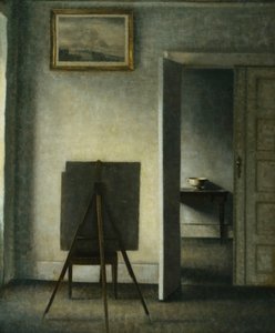 Een Interieur met de Ezelschildersezel van de Kunstenaar