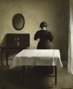 Interieur, 1898 door Vilhelm Hammershoi