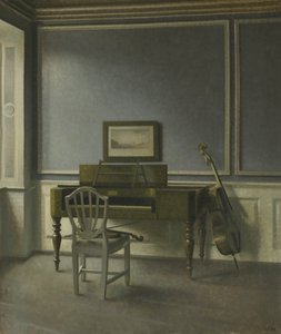 Interieur. De Muziekkamer, Strandgade 30 door Vilhelm Hammershøi