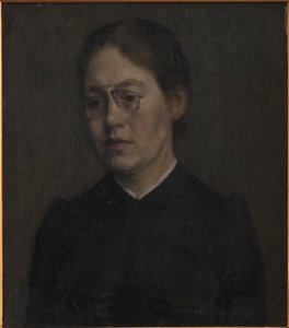 De schilder Elisabeth Wandel door Vilhelm Hammershøi