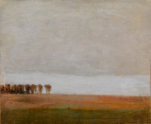 Uitzicht op Jægersborg Allé. Gentofte, ten noorden van Kopenhagen door Vilhelm Hammershøi