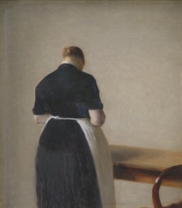 Vrouw gezien van achteren door Vilhelm Hammershoi