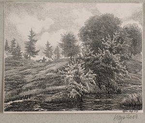 Heuvels bij een moeras door Vilhelm Kyhn