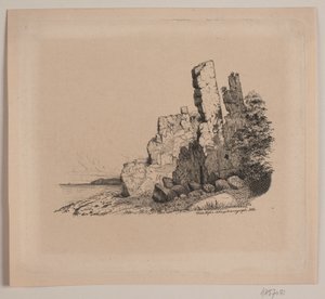 Rotskust van Bornholm door Vilhelm Kyhn