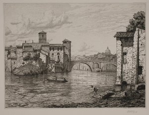 Partij bij Ponte Rotto in Rome door Vilhelm Kyhn