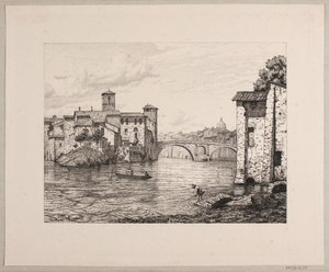 Partij bij Ponte Rotto in Rome door Vilhelm Kyhn