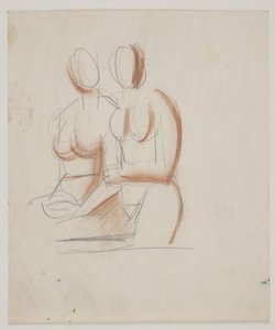 Compositiestudie met 2 Naakte Vrouwen