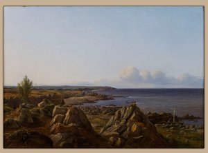 Uitzicht op de parochie van Østerlarsker door Vilhelm Petersen