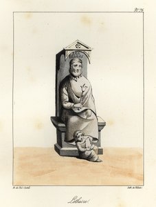 Standbeeld van Lotharius I, Lothar I, Karolingische keizer, Koning van Italië en Midden-Francië, 795-855 door Villain Villain