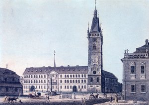 Nieuw stadhuis, c.1830 door Vincenc Morstadt