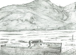 Boot op droog land, Isle of Mull