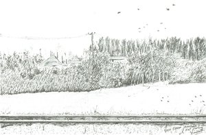 Uitzicht op station Ely vanaf perron 3, 2005 door Vincent Alexander Booth