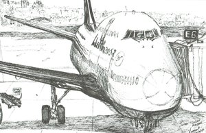 Jumbo Jet op Logan Airport, 2003