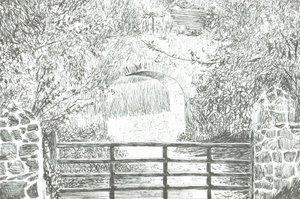 Pad onder boog Isle of Wight door Vincent Alexander Booth