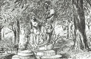 Standbeeld in Jardin Luxemburg Parijs, 2003 door Vincent Alexander Booth