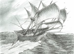Stormscheppers Golf van Oman door Vincent Alexander Booth