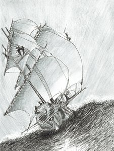 Storm Scheppers Molukse Zee door Vincent Alexander Booth