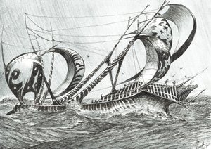 Stormscheppers Tyrreense Zee, 2018 door Vincent Alexander Booth