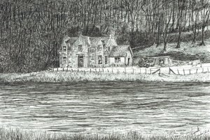 Huis aan de overkant van de rivier Spey, 2006 door Vincent Alexander Booth