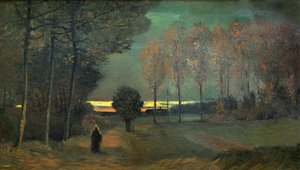 Herfstlandschap in de avond, 1884 door Vincent van Gogh