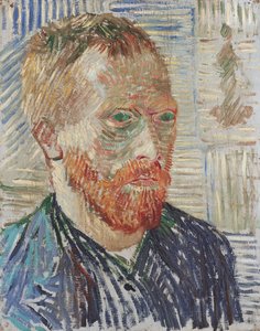 Zelfportret met Japanse prent, 1887 door Vincent van Gogh