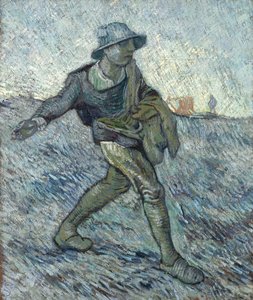 De zaaier naar Millet, 1890 door Vincent van Gogh