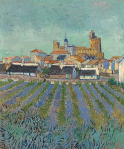 Uitzicht op Saintes-Maries-de-la-Mer, 1888