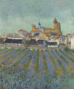 Uitzicht op Saintes-Maries-de-la-Mer, 1888