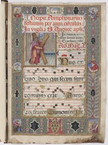 Antifonarium van de Sixtijnse Kapel, Proper van de Heiligen, Sint-Andreas door Vincent Raymond