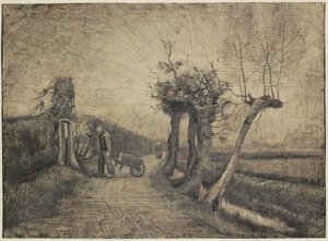 Weg achter de pastorie tuin in Nuenen