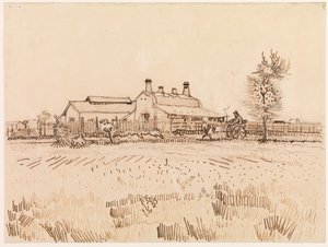 Een Tegelfabriek, 1888 door Vincent van Gogh
