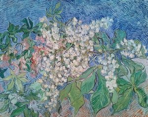 Bloeiende kastanjetakken. 1890 door Vincent van Gogh