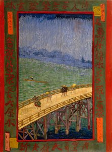 Brug in de regen door Vincent van Gogh
