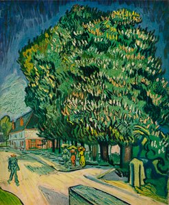 Kastanjebomen in bloei, 1890
