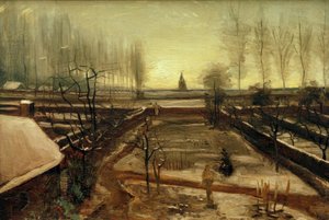 De pastoors tuin in Nuenen in de sneeuw