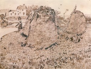 De hooibergen door Vincent van Gogh