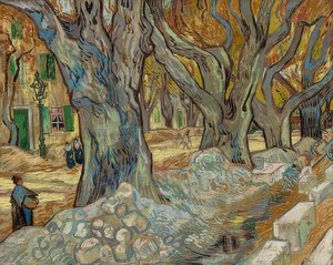 De grote platanen (straatwerkers in Saint-Rémy) door Vincent van Gogh