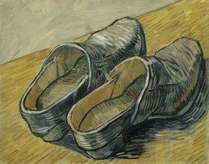 Een paar leren klompen door Vincent van Gogh