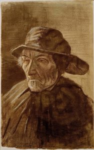Visser met zuidwester door Vincent van Gogh
