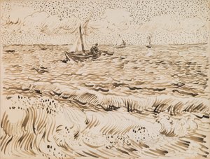 Vissersboten in Saintes-Maries-de-la-Mer door Vincent van Gogh
