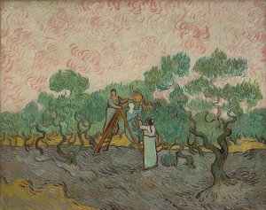 Vrouwen bij de olijvenoogst. 1889 door Vincent van Gogh