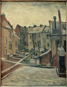 Achtertuinen in Antwerpen door Vincent van Gogh